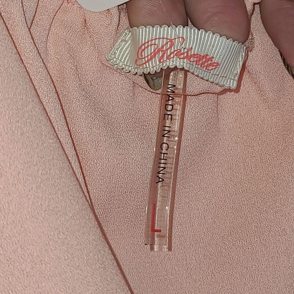 Rosette. Funky Peachy Pom Pom Off the shoulder Blouse. - Picture 6 of 9